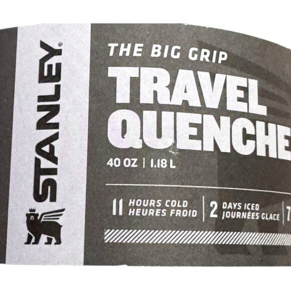 Stanley Tumbler 40oz. Green Stainless Steel The Big Grip Travel Quencher - Picture 6 of 9